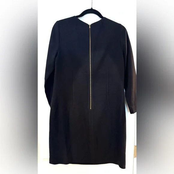 J. Crew Overlap Shift Dress in Black - Picture 3 of 8